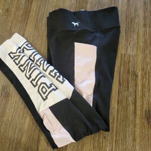 Victoria's Secret PINK Yoga Pants Leggings Athletic Fitness Workout Sz S Pockets